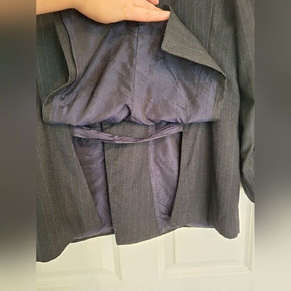 Brioni double breasted black and blue striped wool jacket size 39/49 - Picture 3 of 12